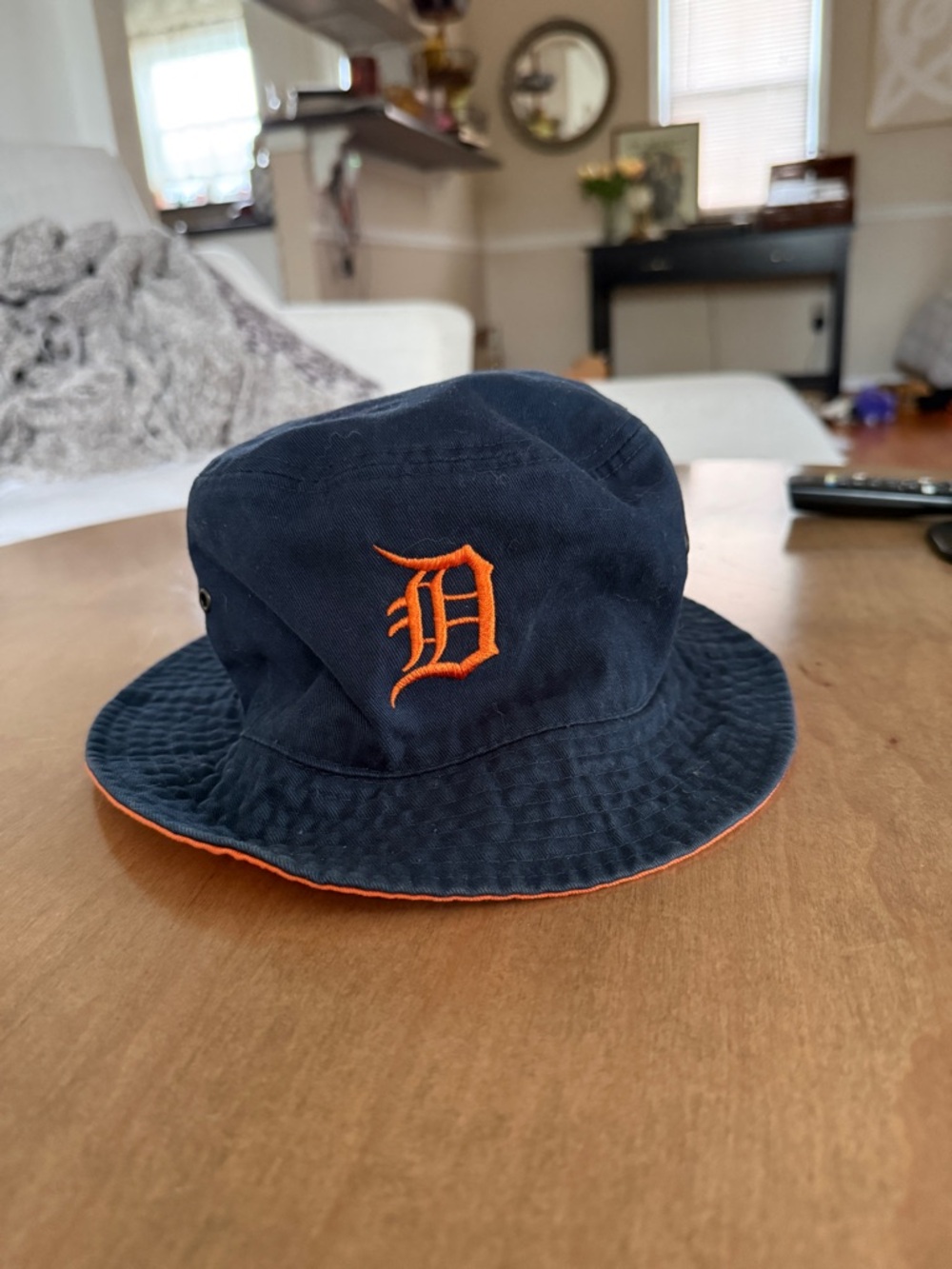 Detroit Tigers National Coney Island Navy Blue & Orange Reversible Bucket Hat